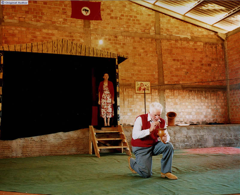 Ensaio de <em>Nossa padaria</em>, 2001. Grupo de Teatro do  ...