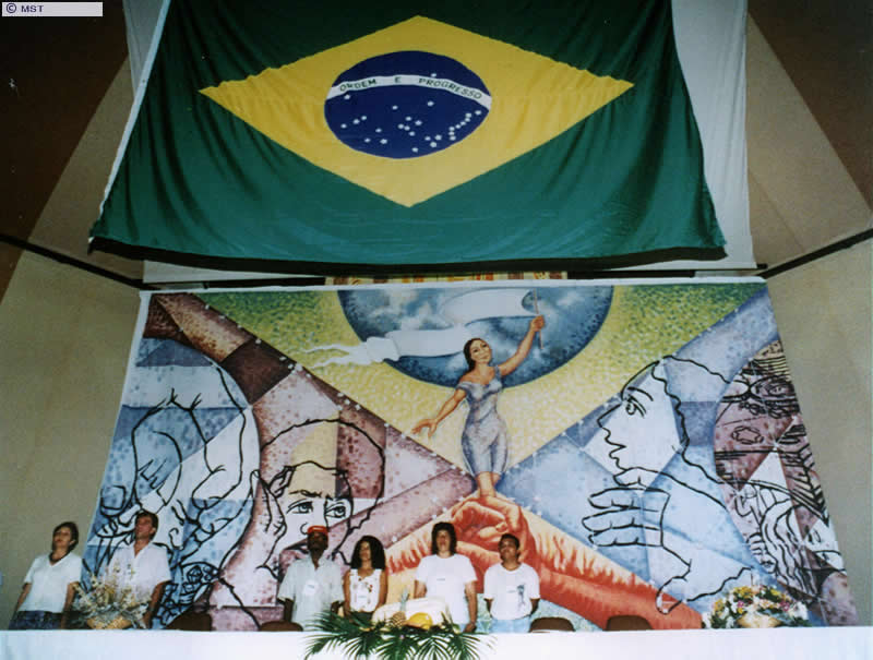 Murais comemorando o Congresso Nacional do MST, Rio de Janeiro