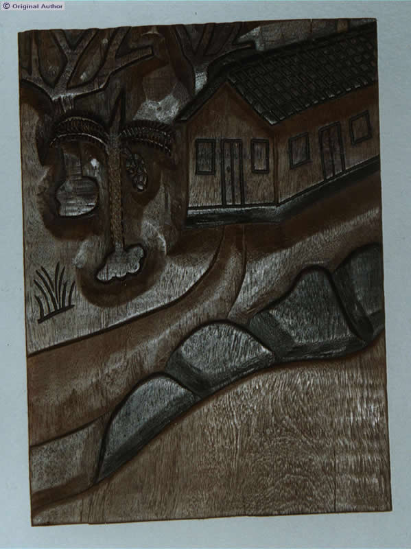 Escultura em madeira. Loja da Reforma Agrária em São Paulo, São  ...